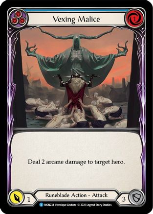 Vexing Malice (Blue) [U-MON234-RF] (Monarch Unlimited)  Unlimited Rainbow Foil