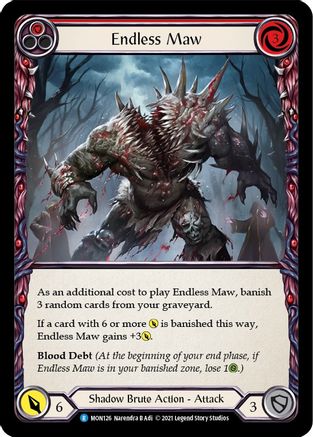 Endless Maw (Red) [MON126] (Monarch)  1st Edition Normal