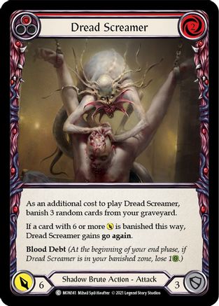 Dread Screamer (Red) [U-MON141-RF] (Monarch Unlimited)  Unlimited Rainbow Foil