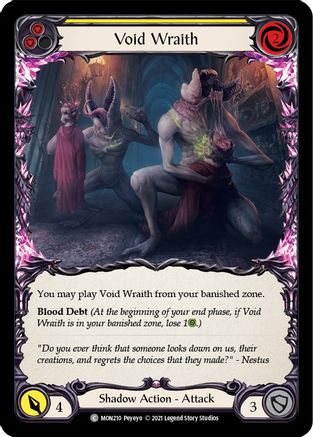 Void Wraith (Yellow) [U-MON210-RF] (Monarch Unlimited)  Unlimited Rainbow Foil