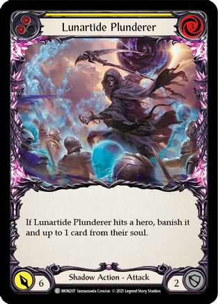 Lunartide Plunderer (Yellow) [MON207-RF] (Monarch)  1st Edition Rainbow Foil