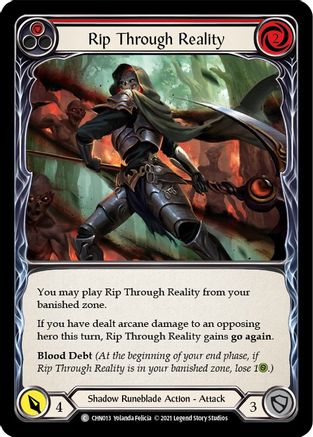 Rip Through Reality (Red) [CHN013] (Monarch Chane Blitz Deck)