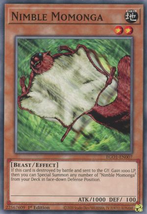 Nimble Momonga (EGO1-EN007) - Egyptian God Deck: Obelisk the Tormentor Unlimited