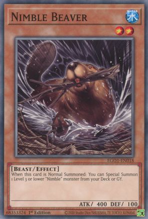 Nimble Beaver (EGO1-EN018) - Egyptian God Deck: Obelisk the Tormentor 1st Edition