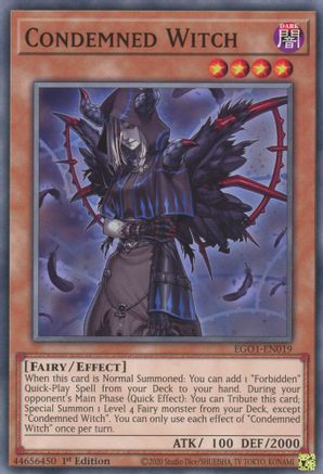 Condemned Witch (EGO1-EN019) - Egyptian God Deck: Obelisk the Tormentor 1st Edition
