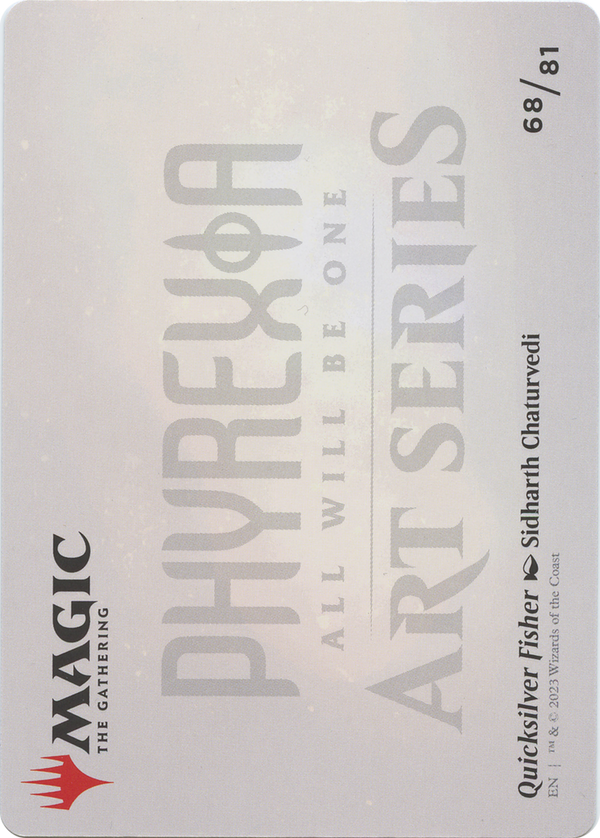 Quicksilver Fisher // Quicksilver Fisher (AONE-068) - Phyrexia: All Will Be One Art Series (Borderless) Foil