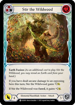Stir the Wildwood (Yellow) [ELE083] (Tales of Aria)  1st Edition Rainbow Foil