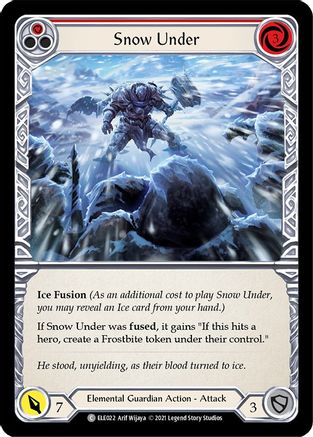 Snow Under (Red) [ELE022] (Tales of Aria)  1st Edition Rainbow Foil