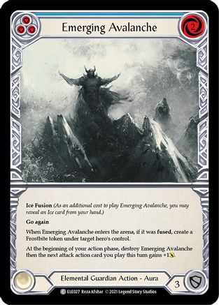 Emerging Avalanche (Blue) [ELE027] (Tales of Aria)  1st Edition Rainbow Foil