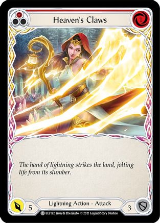Heaven's Claws (Red) [ELE192] (Tales of Aria)  1st Edition Rainbow Foil