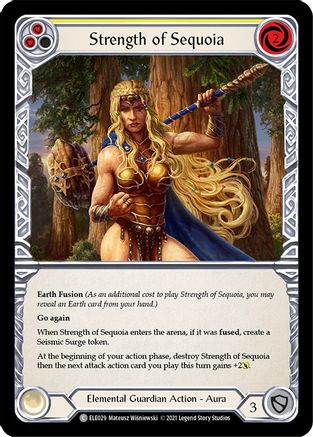 Strength of Sequoia (Yellow) [ELE029] (Tales of Aria)  1st Edition Normal