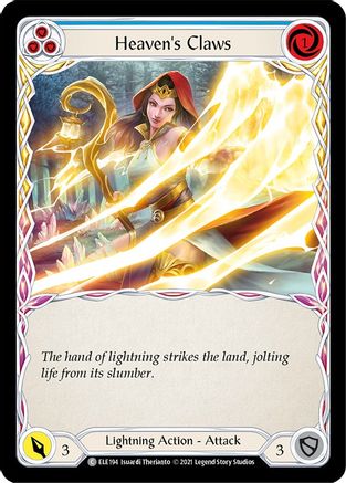 Heaven's Claws (Blue) [ELE194] (Tales of Aria)  1st Edition Rainbow Foil