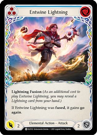Entwine Lightning (Blue) [ELE102] (Tales of Aria)  1st Edition Rainbow Foil