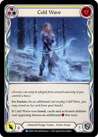 Cold Wave (Yellow) [U-ELE039] (Tales of Aria Unlimited)  Unlimited Rainbow Foil