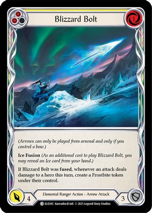 Blizzard Bolt (Yellow) [U-ELE045] (Tales of Aria Unlimited)  Unlimited Normal