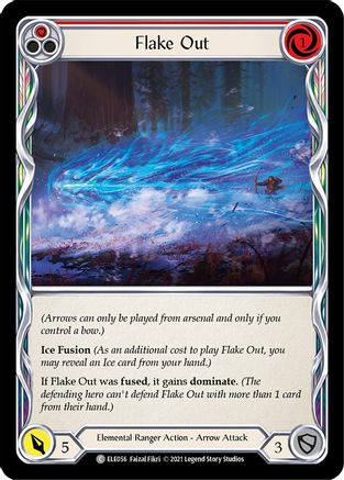 Flake Out (Red) [ELE056] (Tales of Aria)  1st Edition Rainbow Foil