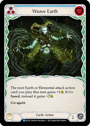 Weave Earth (Blue) [ELE124] (Tales of Aria)  1st Edition Rainbow Foil
