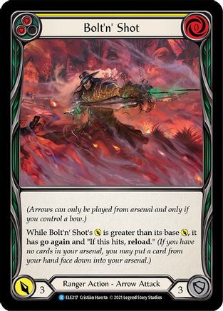 Bolt'n' Shot (Yellow) [ELE217] (Tales of Aria)  1st Edition Rainbow Foil