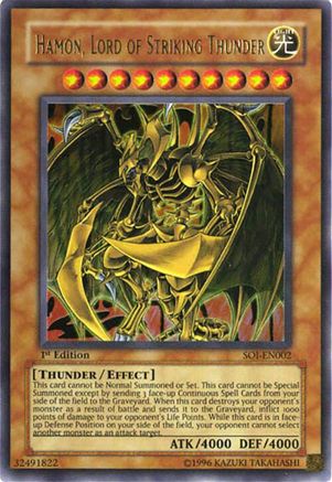 Hamon, Lord of Striking Thunder (SOI-EN002) - Shadow of Infinity 1st Edition