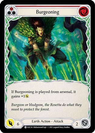 Burgeoning (Red) [ELE134] (Tales of Aria)  1st Edition Rainbow Foil