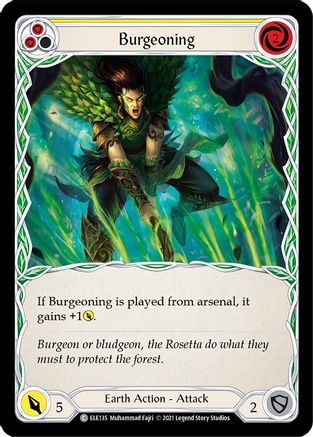 Burgeoning (Yellow) [ELE135] (Tales of Aria)  1st Edition Normal