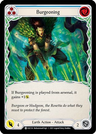 Burgeoning (Blue) [ELE136] (Tales of Aria)  1st Edition Normal