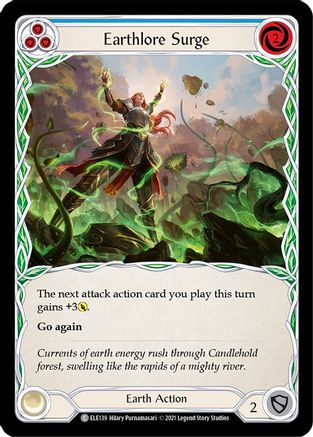 Earthlore Surge (Blue) [U-ELE139] (Tales of Aria Unlimited)  Unlimited Rainbow Foil