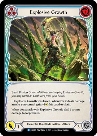 Explosive Growth (Blue) [ELE069] (Tales of Aria)  1st Edition Rainbow Foil