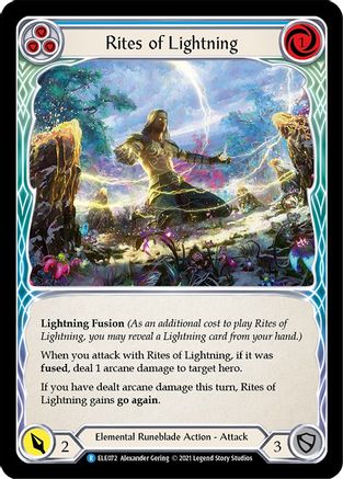 Rites of Lightning (Blue) [U-ELE072] (Tales of Aria Unlimited)  Unlimited Rainbow Foil