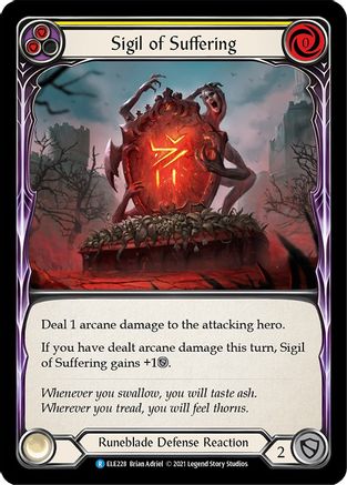 Sigil of Suffering (Yellow) [ELE228] (Tales of Aria)  1st Edition Normal