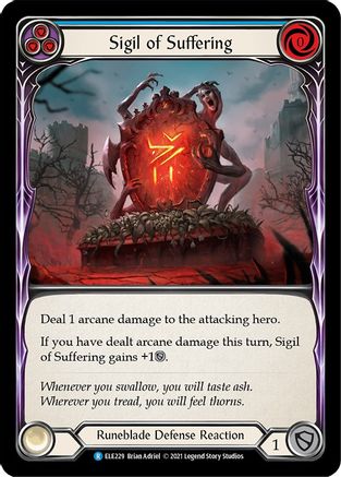 Sigil of Suffering (Blue) [ELE229] (Tales of Aria)  1st Edition Rainbow Foil