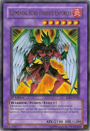 Elemental Hero Phoenix Enforcer (EOJ-EN032) - Enemy of Justice Unlimited