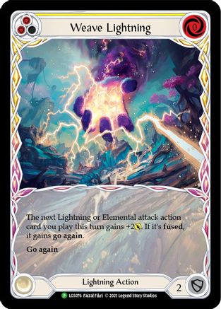 Weave Lightning (Yellow) [LGS076] (Promo)  Rainbow Foil
