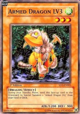 Armed Dragon LV3 (SD1-EN005) - Structure Deck: Dragon's Roar 1st Edition
