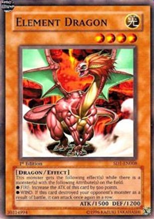 Element Dragon (SD1-EN008) - Structure Deck: Dragon's Roar 1st Edition