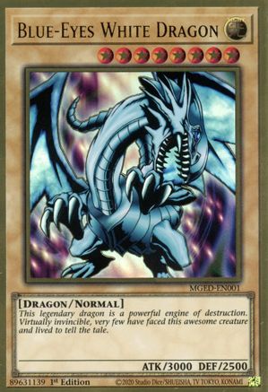 Blue-Eyes White Dragon (MGED-EN001) - Maximum Gold: El Dorado 1st Edition
