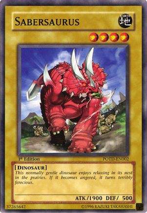 Sabersaurus (POTD-EN002) - Power of the Duelist Unlimited