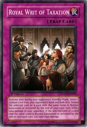 Royal Writ of Taxation (POTD-EN054) - Power of the Duelist Unlimited