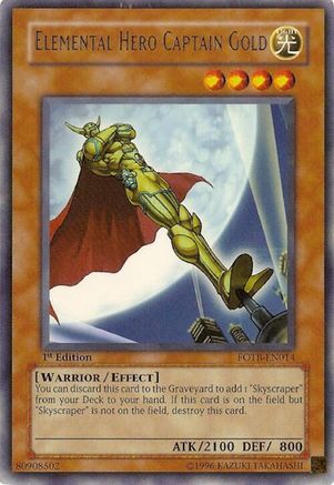 Elemental Hero Captain Gold (FOTB-EN014) - Force of the Breaker Unlimited