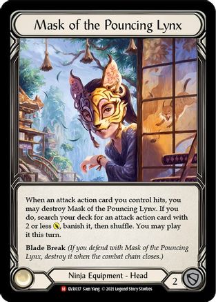 Mask of the Pouncing Lynx [EVR037] (Everfest)  1st Edition Normal