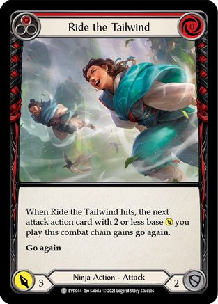 Ride the Tailwind (Red) [EVR044] (Everfest)  1st Edition Rainbow Foil