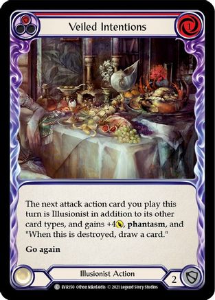 Veiled Intentions (Red) [EVR150] (Everfest)  1st Edition Rainbow Foil