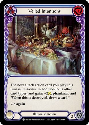 Veiled Intentions (Blue) [EVR152] (Everfest)  1st Edition Rainbow Foil