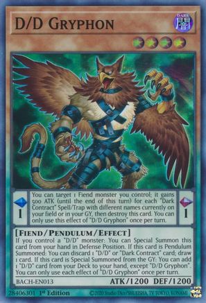 D/D Gryphon (BACH-EN013) - Battle of Chaos 1st Edition