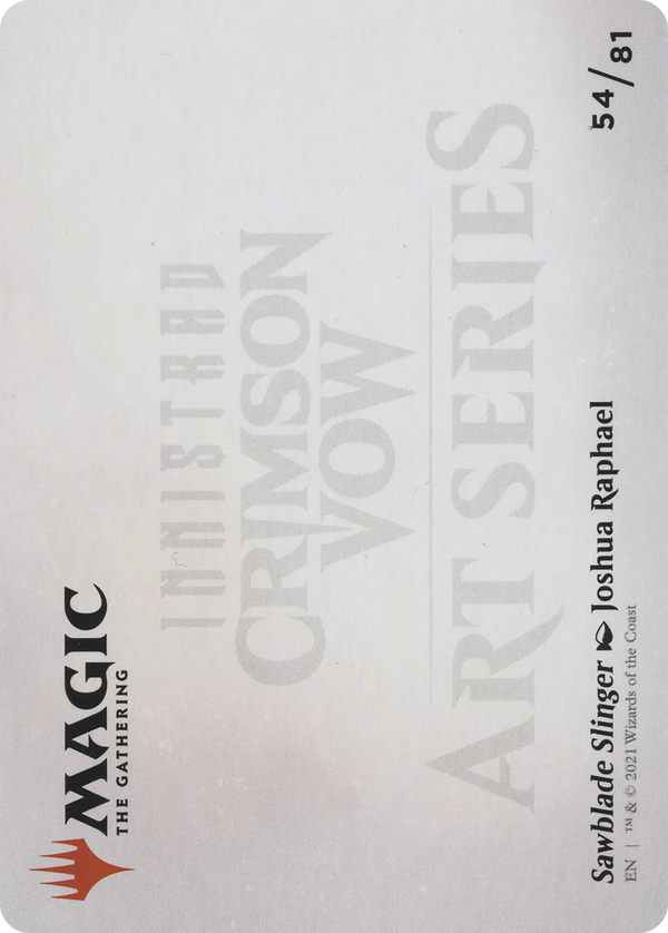 Sawblade Slinger // Sawblade Slinger (AVOW-054) - Crimson Vow Art Series (Borderless) Foil