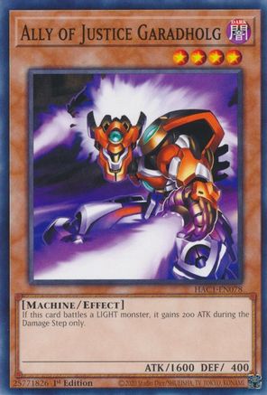 Ally of Justice Garadholg (HAC1-EN078) - Hidden Arsenal: Chapter 1 1st Edition