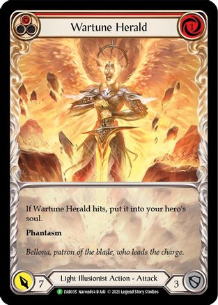 Wartune Herald (Red Extended Art) [FAB035] (Promo)  Rainbow Foil