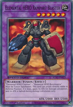 Elemental HERO Rampart Blaster (SGX1-ENA23) - Speed Duel GX: Duel Academy Box 1st Edition
