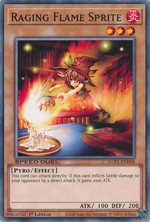 Raging Flame Sprite (SGX1-ENH06) - Speed Duel GX: Duel Academy Box 1st Edition