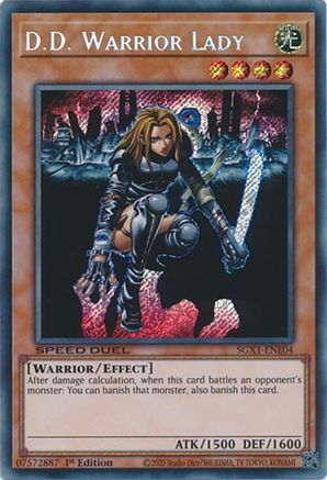 D.D. Warrior Lady (Secret Rare) (SGX1-ENE04) - Speed Duel GX: Duel Academy Box 1st Edition
